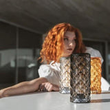 Crystal Black LED USB Dimmable 3- Colour Table Lamp - Fansee Australia