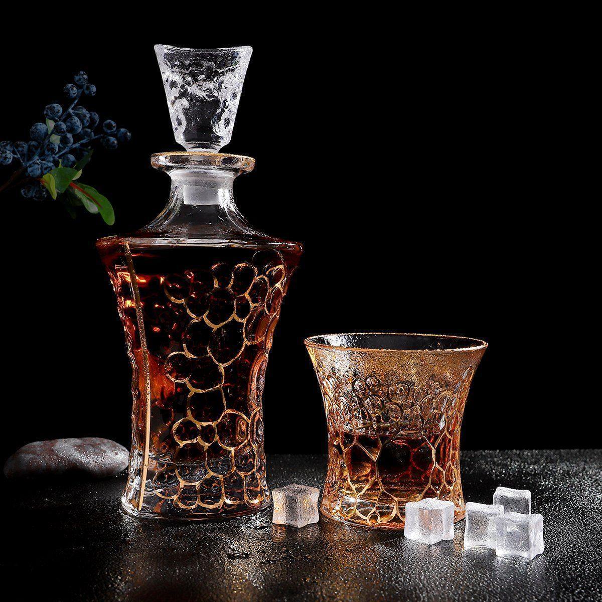 Crystal Whiskey Glasses - Queen (Whiskey Tumbler & Decanter Set) - Fansee Australia