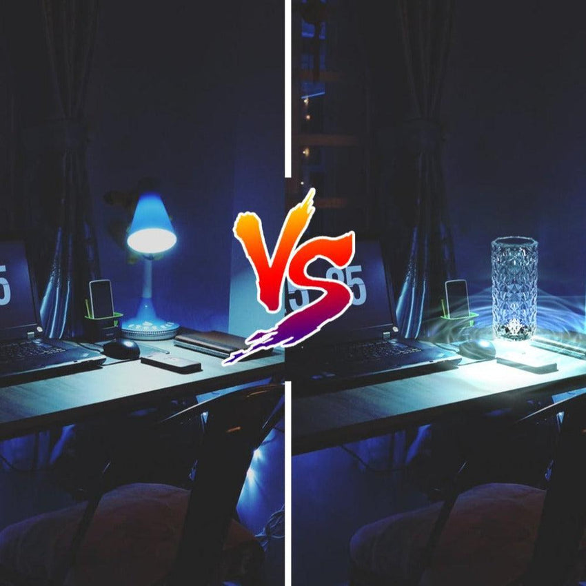 Crystal White LED USB Dimmable 3 - Colour Table Lamp - Fansee Australia