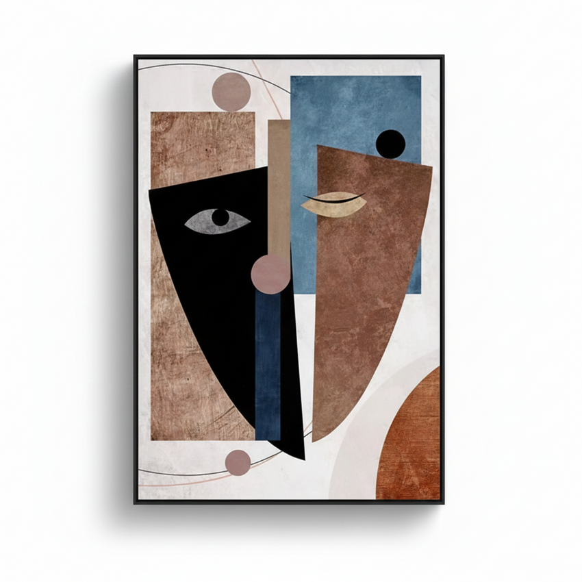 Cubist Reflections: Modern Abstract Art Painting (85x120cm)