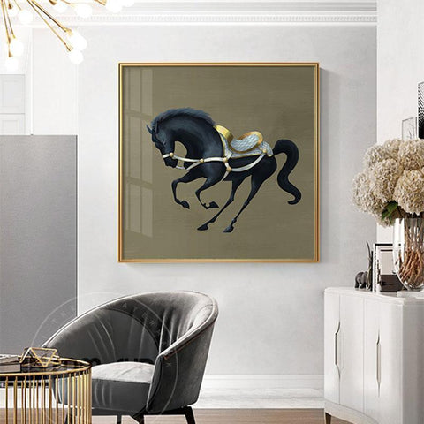 Dancing Horse Wall Art Prints on Canvas (80x80cm) - Fansee Australia