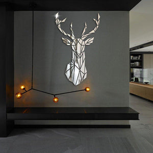 Deer Head Mirror Wall Decor Wall Stickers - Fansee Australia