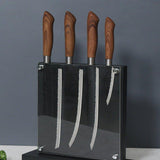 Double-Sided Bamboo Black Knife Block – Magnetic Knife Holder - Fansee Australia