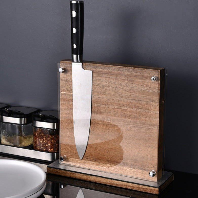 Double - Sided Magnetic Knife Holder Knife Block - Wood - Fansee Australia