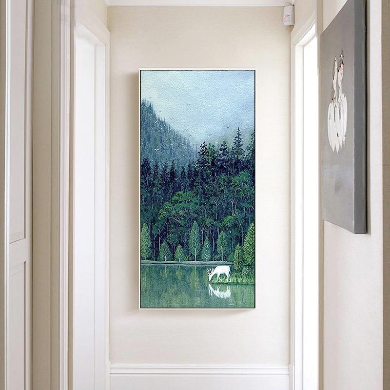 Elegant Green Forest Wall Art Print - Fansee Australia