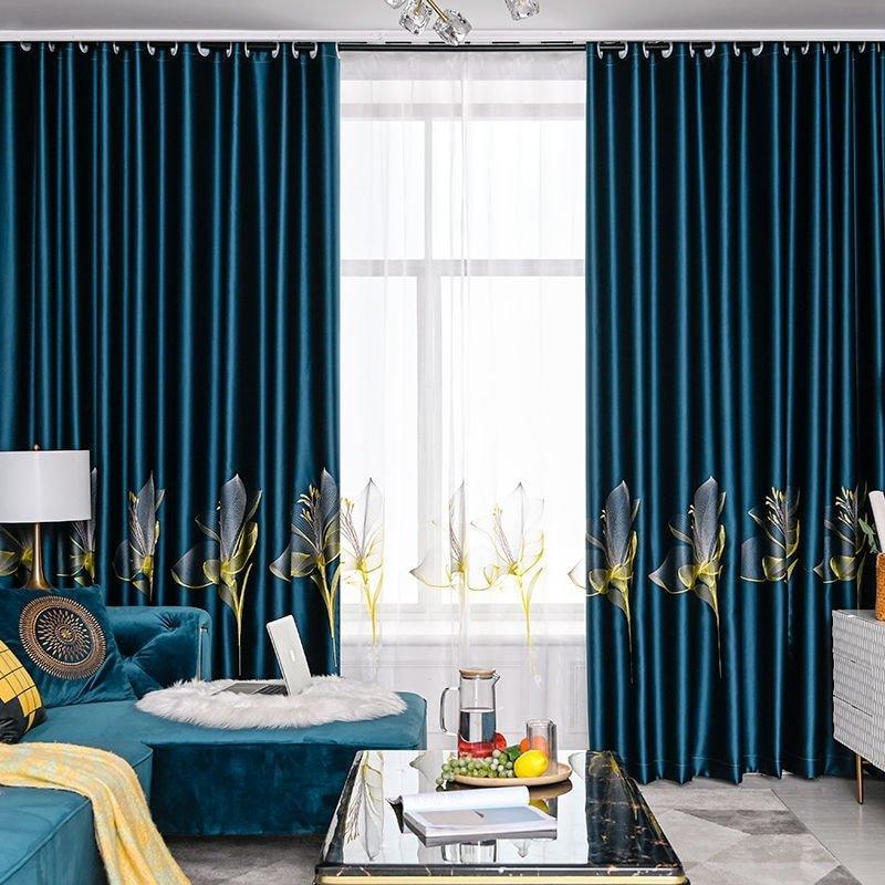 Embroidered Lavish Velvel Blackout Curtains - Fansee Australia