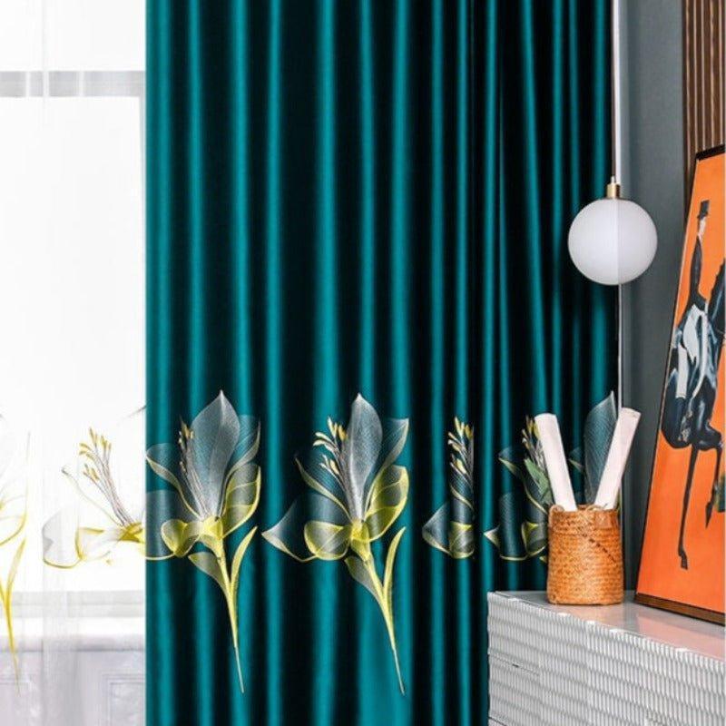 Embroidered Lavish Velvel Blackout Curtains - Fansee Australia