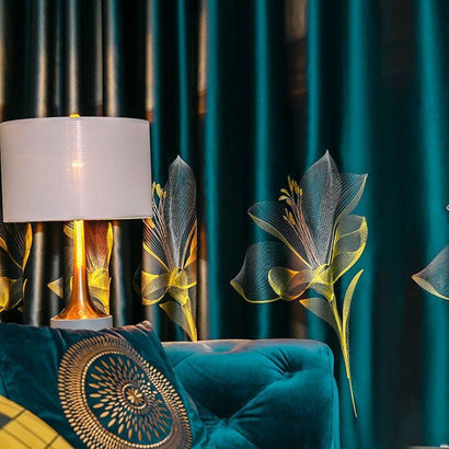 Embroidered Lavish Velvel Blackout Curtains - Fansee Australia