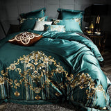 Embroidery Bed Sheet Set - GREEN - Fansee Australia