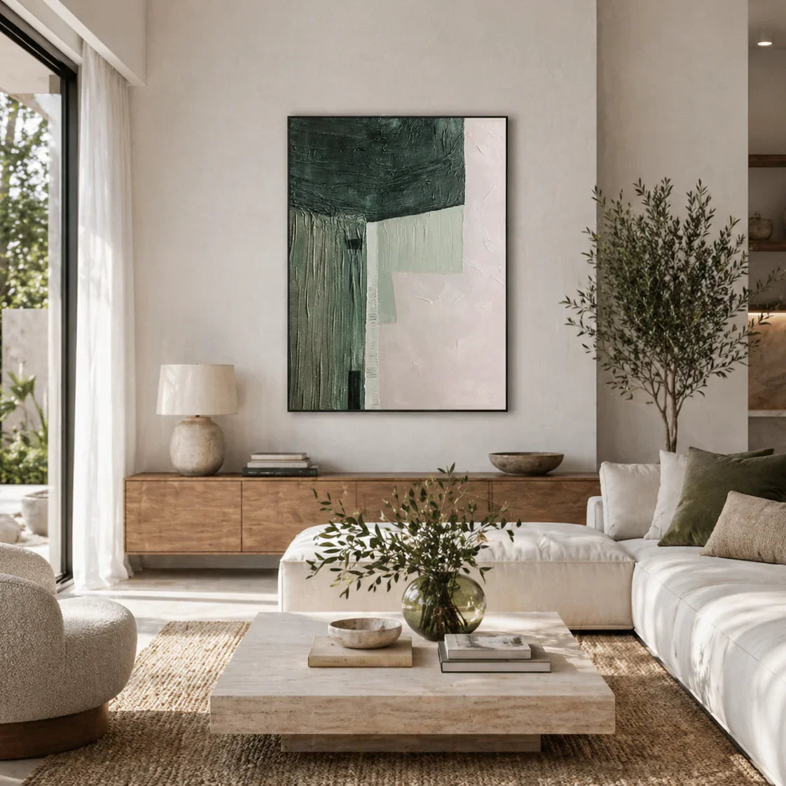 Minimalist Abstract Hand Painted Ready To Hang Oil Painting - Fansee Australia