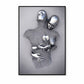 Eternal Bond: 3D-Effect Surreal Hug Framed Canvas Art (60x90cm)