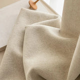 Étoffe Luxe Chenille Curtain Panel – Cream Beige Room-Darkening Drapery