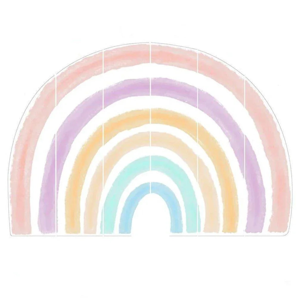 Extra Large Fabric Hand Drawn Watercolour Rainbow Wall Sticker - Fansee Australia