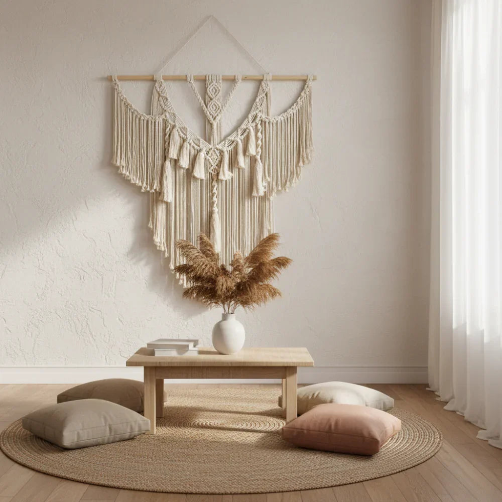 Extra Large Handmade Bohemian Macrame Tassel Wall Hanging