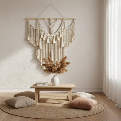 Extra Large Handmade Bohemian Macrame Tassel Wall Hanging