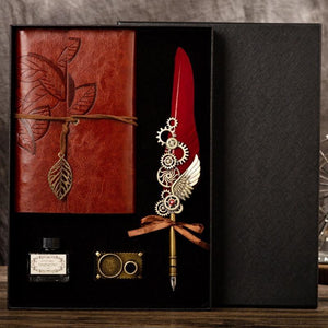 Feather Dip Pen Calligraphy Quill Pen Set Gift Box