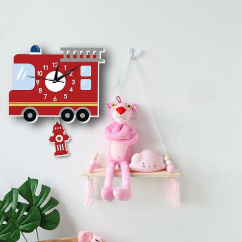 Fire Truck Kid's Wall Clock - Fansee Australia