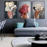 Flower Girls Canvas Prints Wall Art - 3 Pcs Set (60x80cm) - Fansee Australia