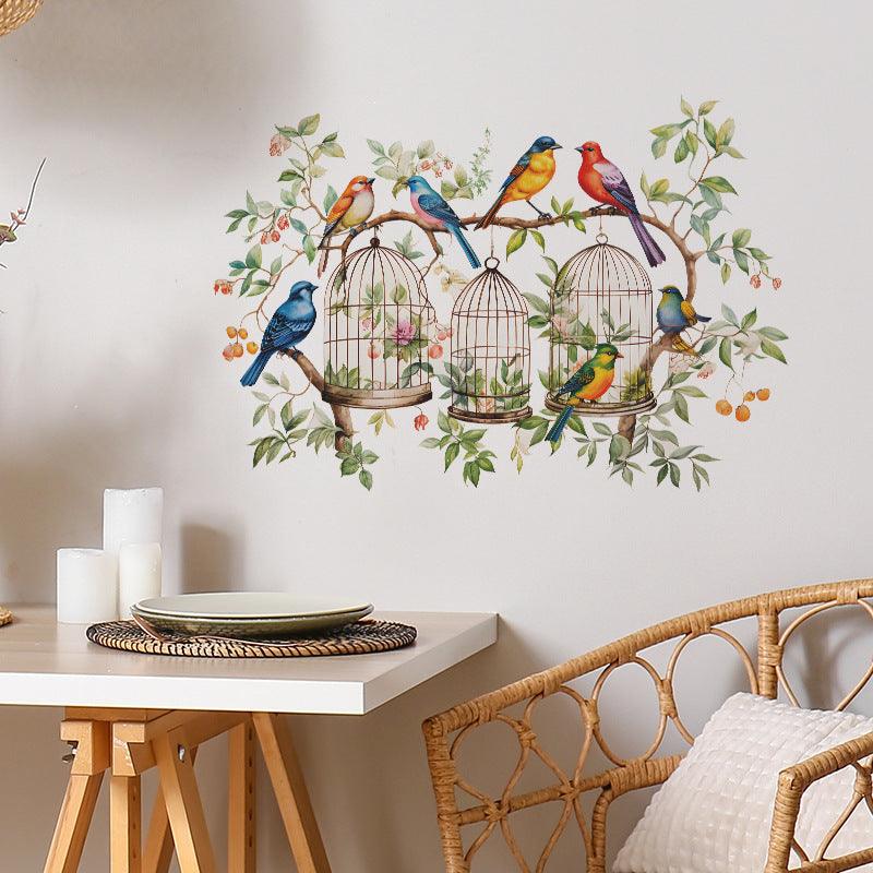 Flowering Haven Birdcage Sticker - Fansee Australia