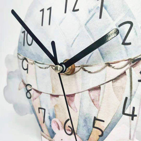 Flying On Hot Air Balloon Kids Room Wall Clock - Fansee Australia