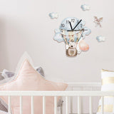Flying On Hot Air Balloon Kids Room Wall Clock - Fansee Australia