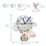 Flying On Hot Air Balloon Kids Room Wall Clock - Fansee Australia
