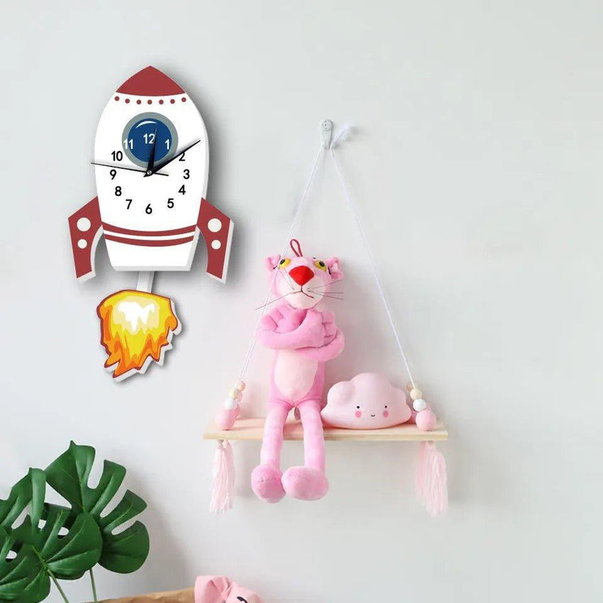 Flying Rocket Kid's Wall Clock - Fansee Australia