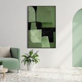Forest Divide – Minimalist Green Abstract Handmade Painting - Fansee Australia