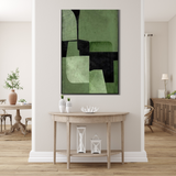 Forest Divide – Minimalist Green Abstract Handmade Painting - Fansee Australia
