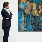 Fragmented Rhythm – Contemporary Geometric Framed Painting Wall Art - Fansee Australia