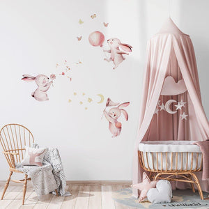 Fun Loving Bunnies Removable Wall Stickers - Fansee Australia