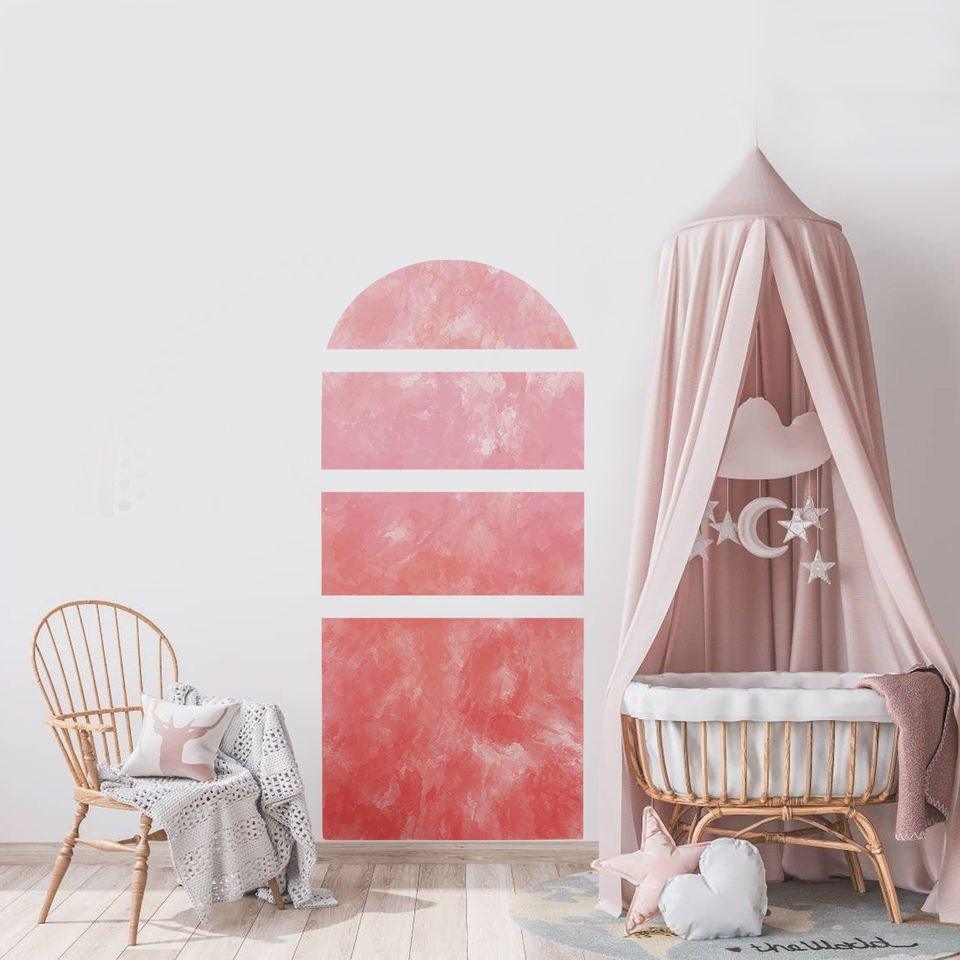 Geometric Abstract Arch Wall Decal Baby Room Wall Sticker - Fansee Australia