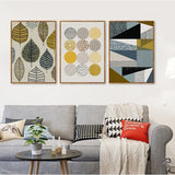 Geometric Wall Art Prints on Canvas - 3 Pcs Set (60x80cm) - Fansee Australia