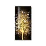 GleamingWoodland: Golden Trees Glass Framed Wall Art - Fansee Australia