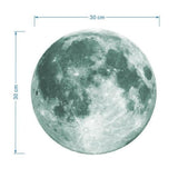 Glow In The Dark Luminous Moon 3D Wall Sticker - Green - Fansee Australia