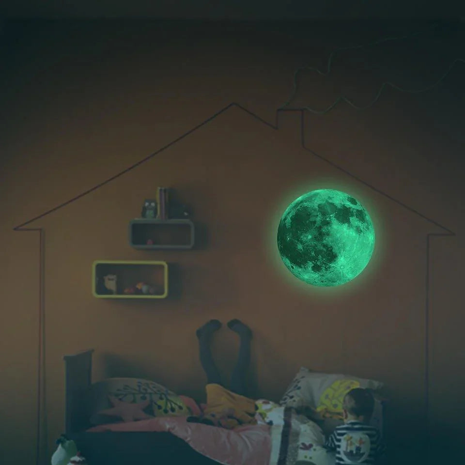 Glow In The Dark Moon And Stars Wall Stickers - Fansee Australia