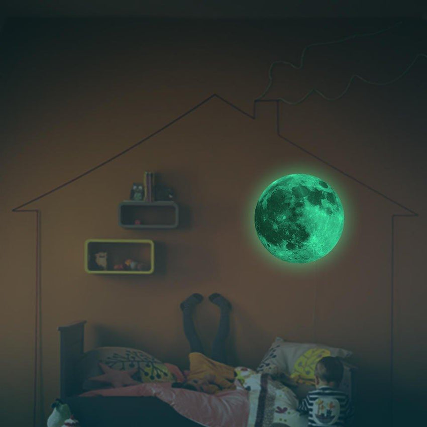Glow In The Dark Moon And Stars Wall Stickers - Fansee Australia