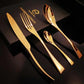 Gold Stainless Steel Cutlery Set (16 Piece Set) - Fansee Australia