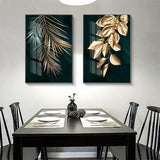 Golden and Black leafs Wall Art Prints (60x80cm) - Fansee Australia