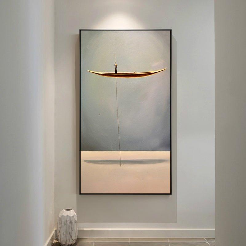 Golden Boat Wall Art Print - Fansee Australia