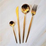 Golden Cutlery Set (16 Piece Cutlery Set) - Fansee Australia