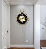 Golden Deer Head Luxury Wall Clock - Fansee Australia