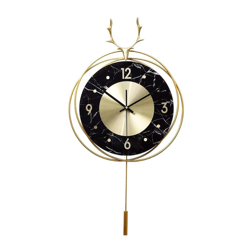 Golden Deer Head Luxury Wall Clock - Fansee Australia