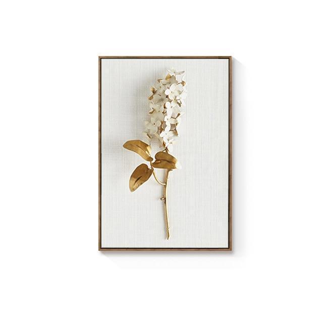 Golden flowers Wall Art Canvas Prints (50x70cm) - Fansee Australia