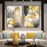 Golden Leaf Wall Art Prints - Fansee Australia