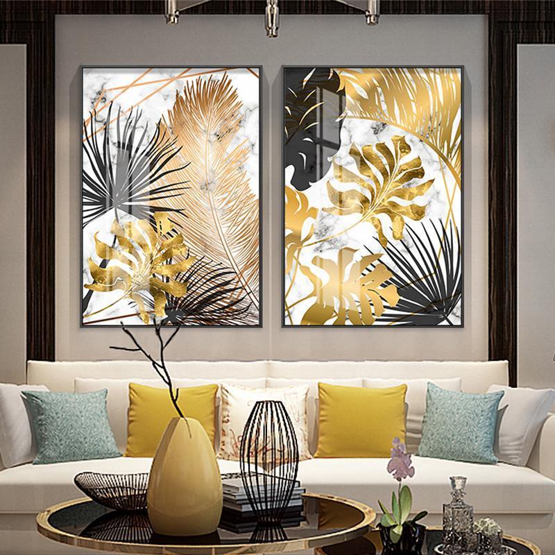 Golden Leaf Wall Art Prints - Fansee Australia