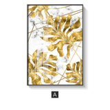 Golden Leaf Wall Art Prints - Fansee Australia