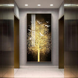 Golden Tree Canvas Wall Art Prints (60x120cm) - Fansee Australia