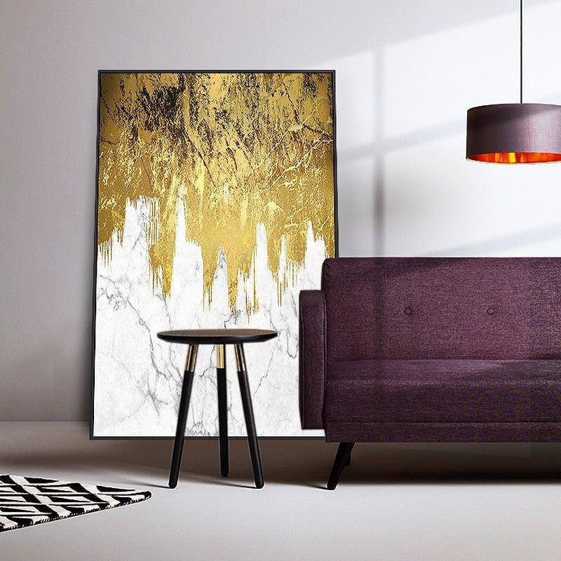 Gorgeous Golden Abstract Canvas Prints - Fansee Australia