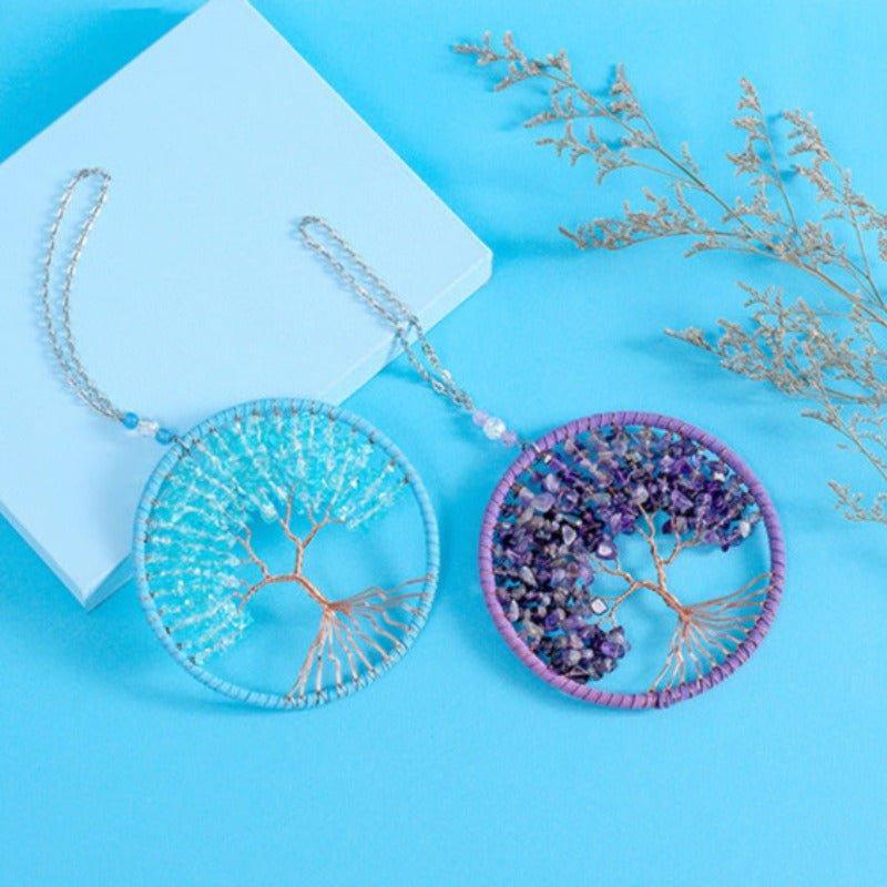 Gorgeous Handmade Crystal Stone Tree Wall Art - Fansee Australia